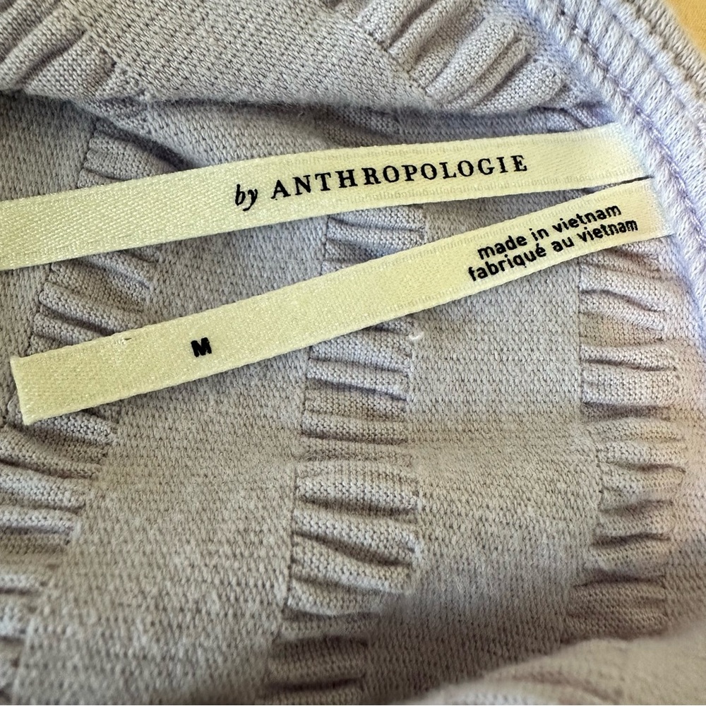 Anthropologie Lavender Open-Back Tiered Mini Dress Size M - Picture 13 of 13
